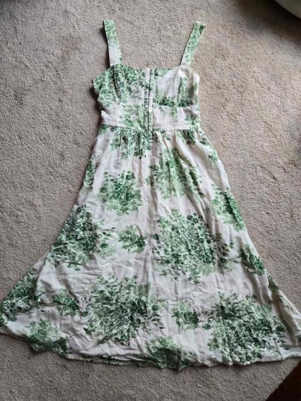 H&M Green Floral Midi Dress